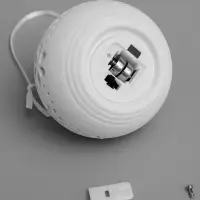 Ёлочный шар &laquo;Орнаменты&raquo;, 6.9&times;6.9&times;5.9 см, 1 LED, керамика, от батареек LR44&times;2, свечение тёплое белое