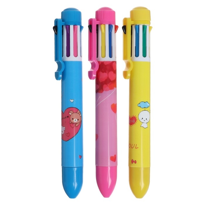 Ручка шариковая Calligrata, автоматическая, 8-ми цветная, МИКС Ручка шариковая Calligrata, автоматическая, 8-ми цветная, МИКС