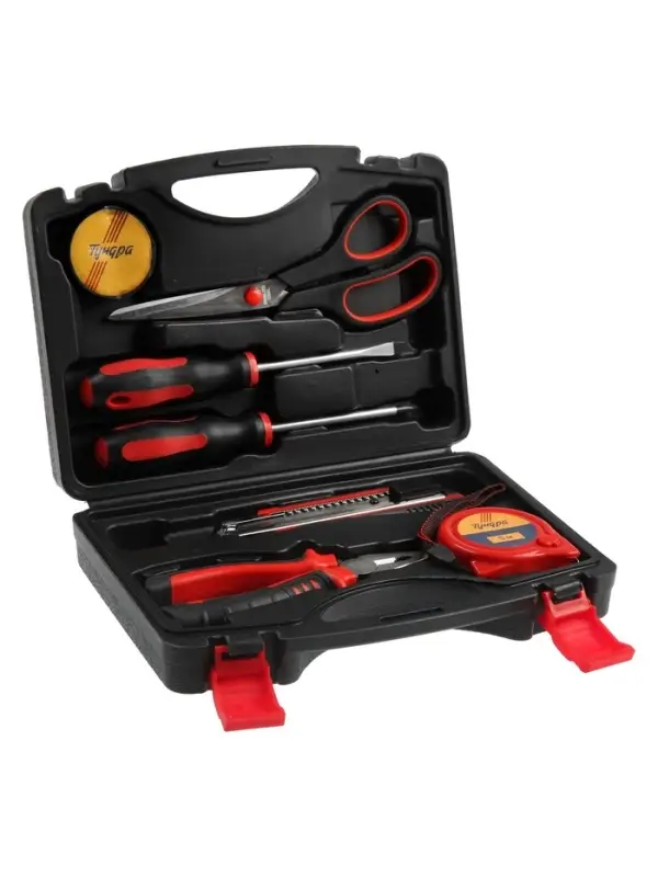 Набор инструментов в кейсе ТУНДРА &laquo;23 ФЕВРАЛЯ&raquo;, в подарочной упаковке, 7 предметов