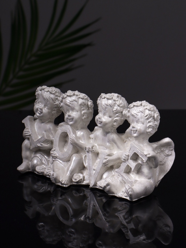Статуэтка "Ангелы love" 7х13х5 см, перламутр