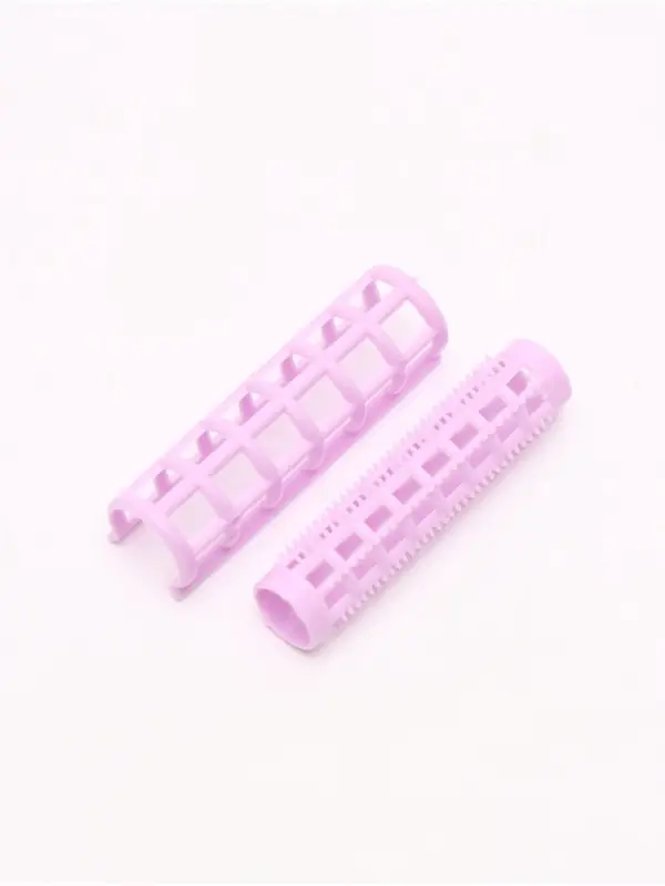 Бигуди с фиксатором, d=1 см, 5.5 см, 6 шт., фиолетовые