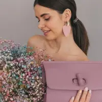 Серьги металл &laquo;Геометрия&raquo;, линии, розовые в золоте