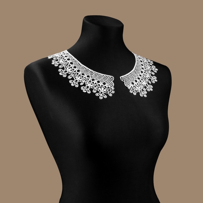 Воротник гипюровый, 25 × 7 см, цвет белый Воротник гипюровый, 25 × 7 см, цвет белый