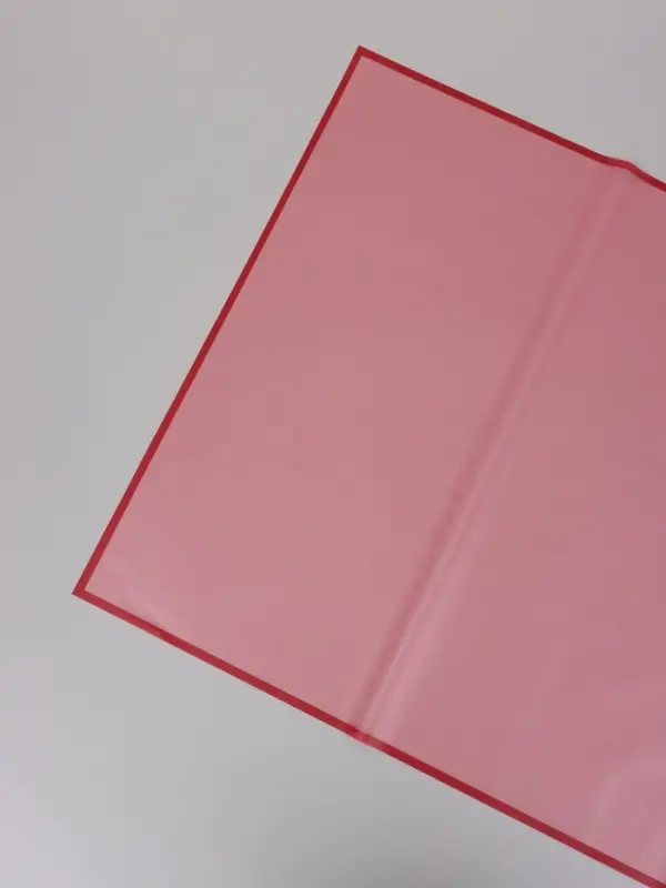 Пленка для цветов, "Полупрозрачная кайма", бордовая, 57х57 см