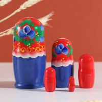 Матрёшка "Любовь", красный платок, 5-кукольная, 11,5 см