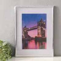 Фоторамка для фото 30х40 см, с паспарту 21х30 см, Vivo, серебро