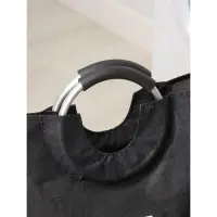 Корзина для белья Доляна &laquo;Модерн&raquo;, с ручками, 30&times;58 см, чёрная