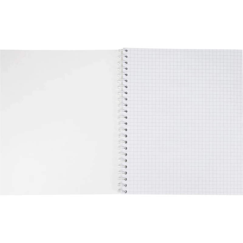 Бизнес-тетрадь Цветы А5 96л,клетка, обл. мел. картон, спираль,белый