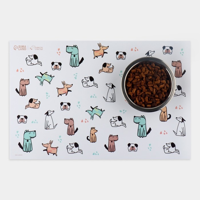 Коврик под миску «Собачья радость» , 43х28 см Коврик под миску «Собачья радость» , 43х28 см