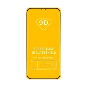 Защитное стекло для iPhone 12/12 Pro Full Glue с рамкой 2.5D черное (25 шт./уп.)