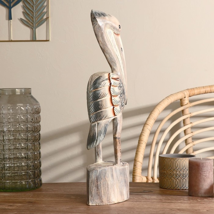 Сувенир дерево Сувенир дерево "Пеликан" светлый 50 см