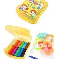 Пластилин &laquo;Кроха&raquo; мягкий (восковой), 12 цветов, 180 г, в контейнере, формочки + стек