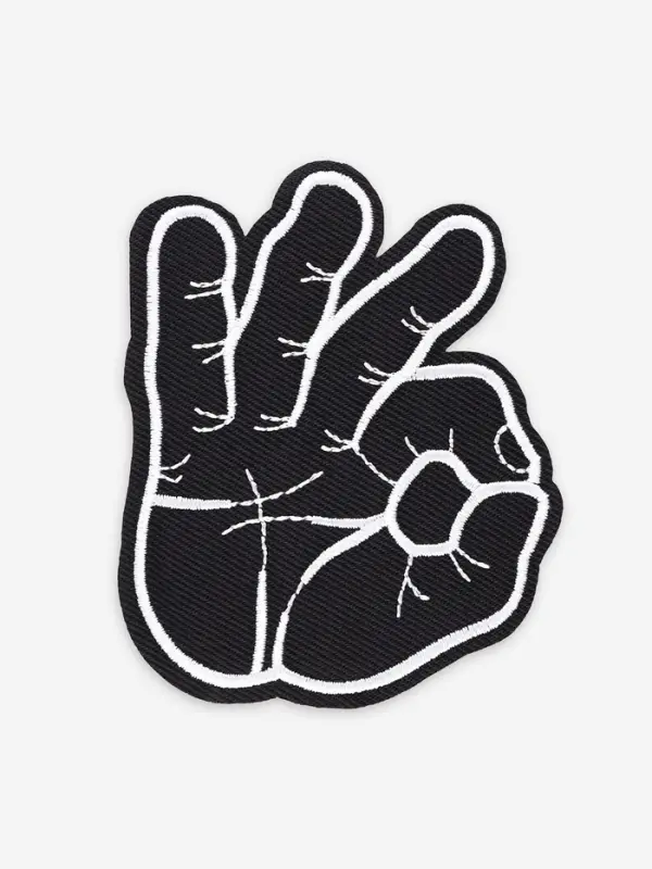 Термоаппликация &laquo;Окей&raquo;, 8.7&times;6.7 см, чёрная