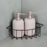 VETTA Полка настенная, угловая, металл, 26x19x8 см, черный