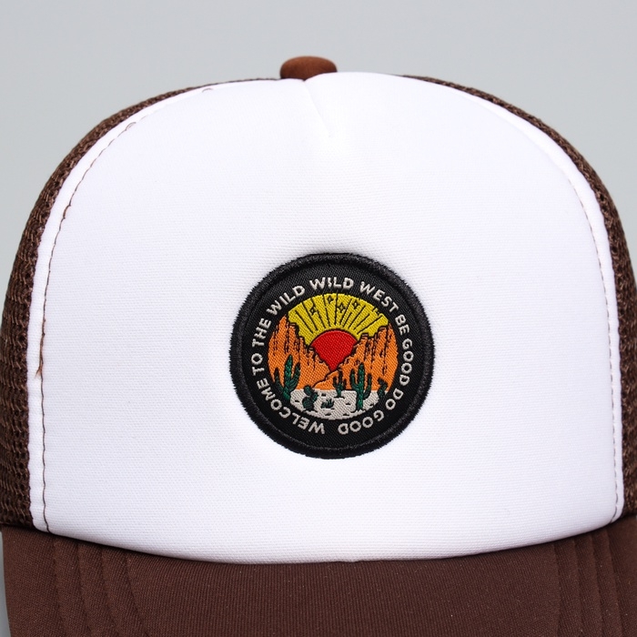 Кепка детская для мальчика Wild west, цвет коричневый, р-р 52-54, 5-7 лет Кепка детская для мальчика Wild west, цвет коричневый, р-р 52-54, 5-7 лет