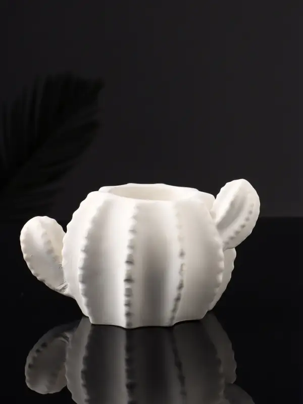 Кашпо "Кактус" 15х8х10 см, натуральный, гипс