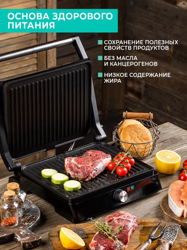 Гриль электрический T-EG350M01 с антипригарным ковриком Гриль электрический T-EG350M01 с антипригарным ковриком