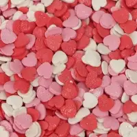Кондитерская посыпка сахарная декоративная &laquo;Сердечки&raquo;розовые, красные, белые, 50 г