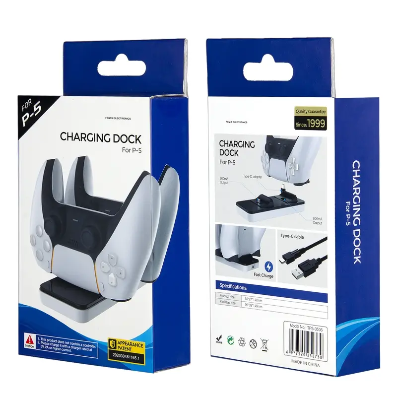 Зарядная станция для 2-х геймпадов PS5 DualSense TP5-0505 (60шт/кор)
