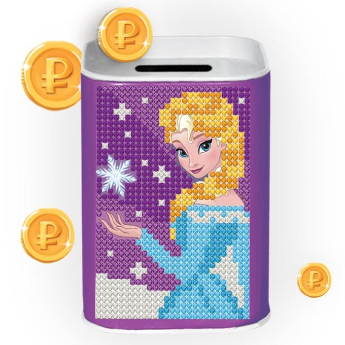 Алмазная мозаика на копилках, 11.5х8.5 см, Холодное сердце