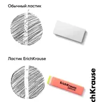 Ластик ErichKrause Drive (New), 57&times;15&times;13 мм, мягкий, гипоаллергенный, микс
