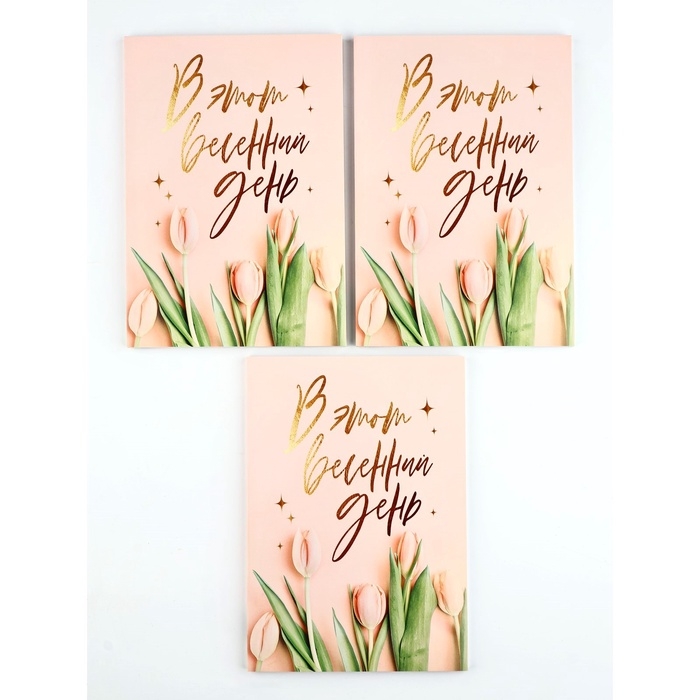 Набор ежедневников А5, 80 л. В мягкой обложке. 3 шт "В этот весенний день"