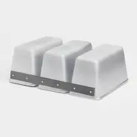 Форма для хлеба KUKMARA, 2.1 л, 22.5&times;11.5&times;12.2 см, Л-7, 3-х секционная, литой алюминий