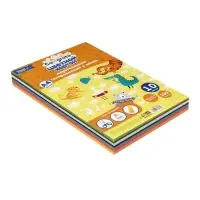 Картон цветной Calligrata, А4, 100 листов, 10 цветов, двусторонний, тонированный в массе