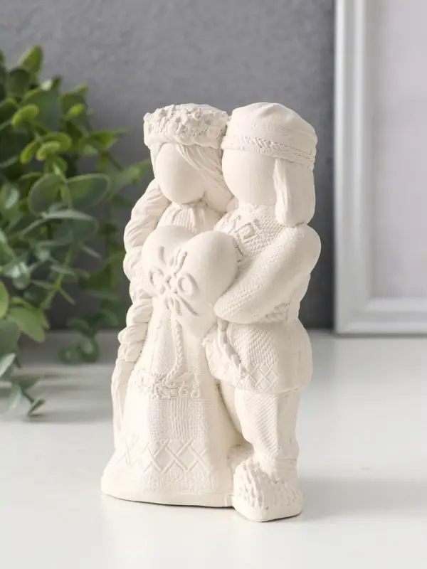 Фигура «Оберег неразлучники», 14×8×5.5 см, натуральный