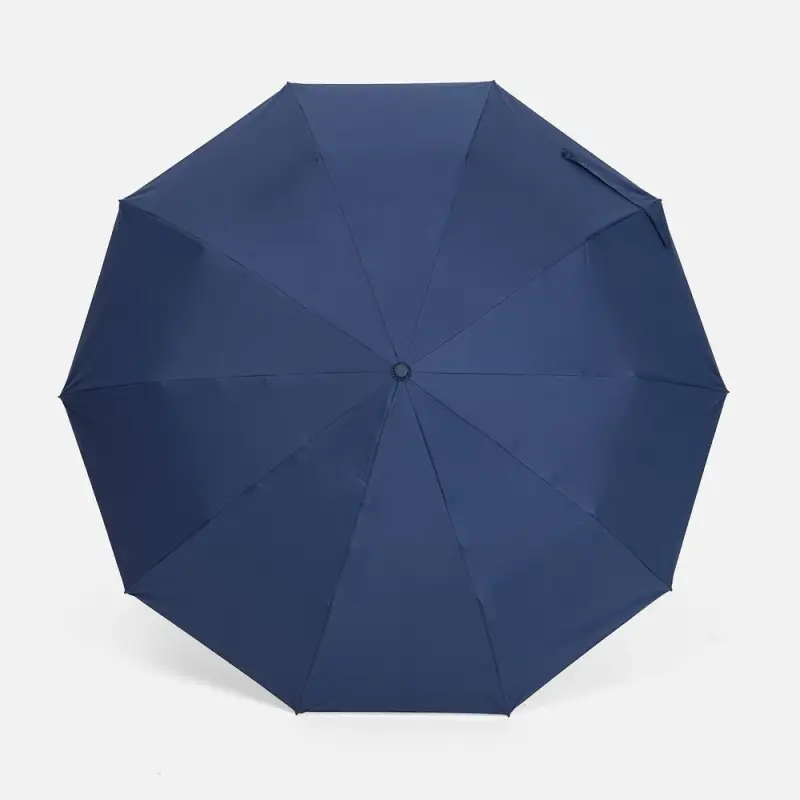 Зонт обратного сложения inLoop с ручкой-карабином, темно-синий