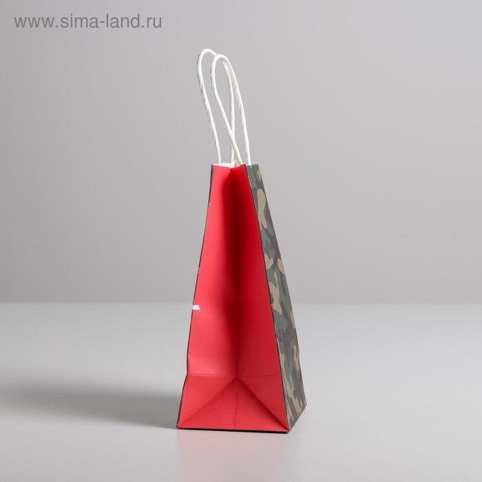 Пакет подарочный крафт, упаковка, «С 23 февраля», 12 х 21 х 9 см Пакет подарочный крафт, упаковка, «С 23 февраля», 12 х 21 х 9 см