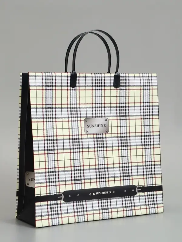 Пакет &laquo;Серый в клетку&raquo;, мягкий пластик, 29&times;30 см, 100 мкм