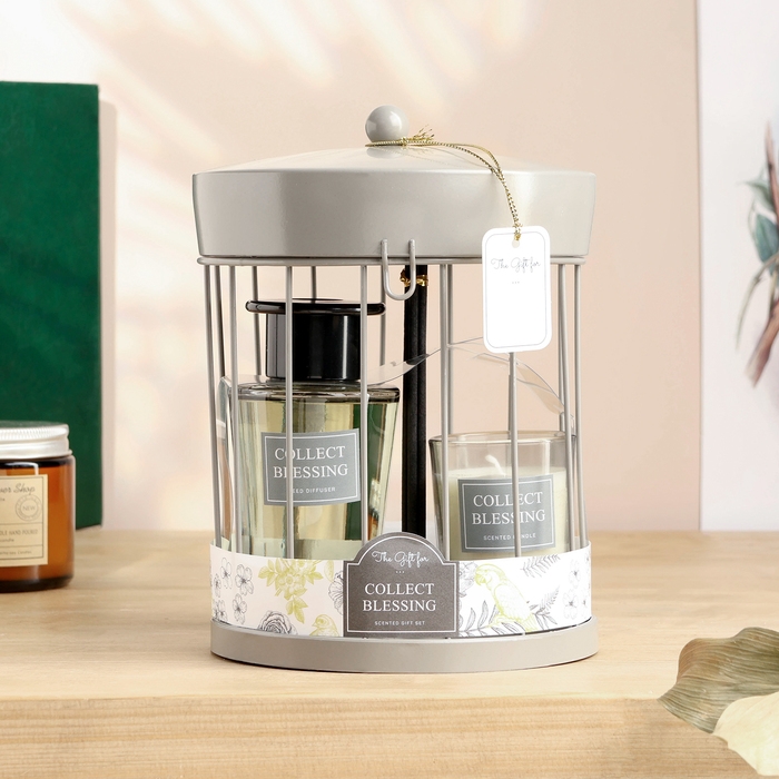 Набор в клетке Набор в клетке "Ароматный дуэт" диффузор 100 мл и свеча 5х6 см, зимний апельсин