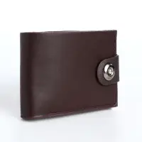 Портмоне мужское на магните, отдел для карт, купюр, коричневый