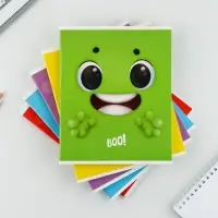 Тетрадь в клетку, 48 л., А5, на скрепке, блок №1, Boo!, МИКС Тетрадь в клетку, 48 л., А5, на скрепке, блок №1, Boo!, МИКС