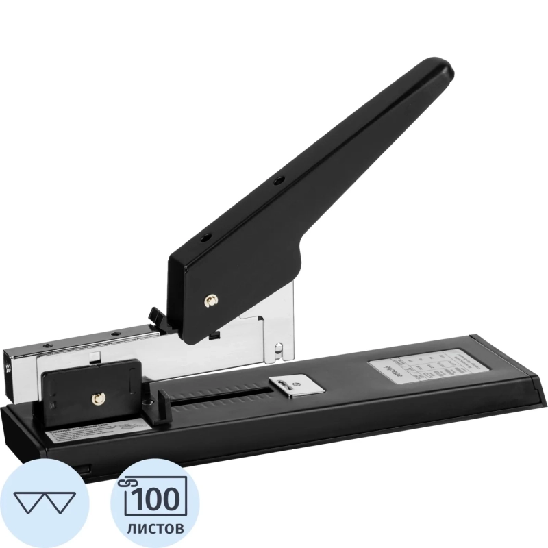 Степлер мощный Attache 23/6-23/13, до 100 листов, металл, черный