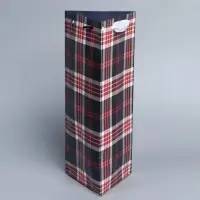 Пакет подарочный под бутылку, упаковка, &laquo;Самому лучшему мужчине&raquo;, 13&times;32&times;11 см