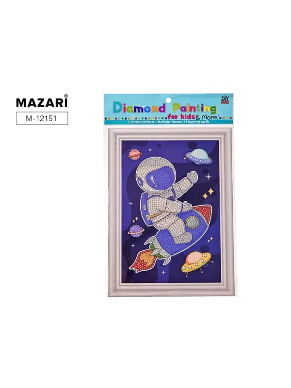 Алмазная мозаика &laquo;Космонавт&raquo;, картонная основа, 17.5&times;24 см, частичная выкладка