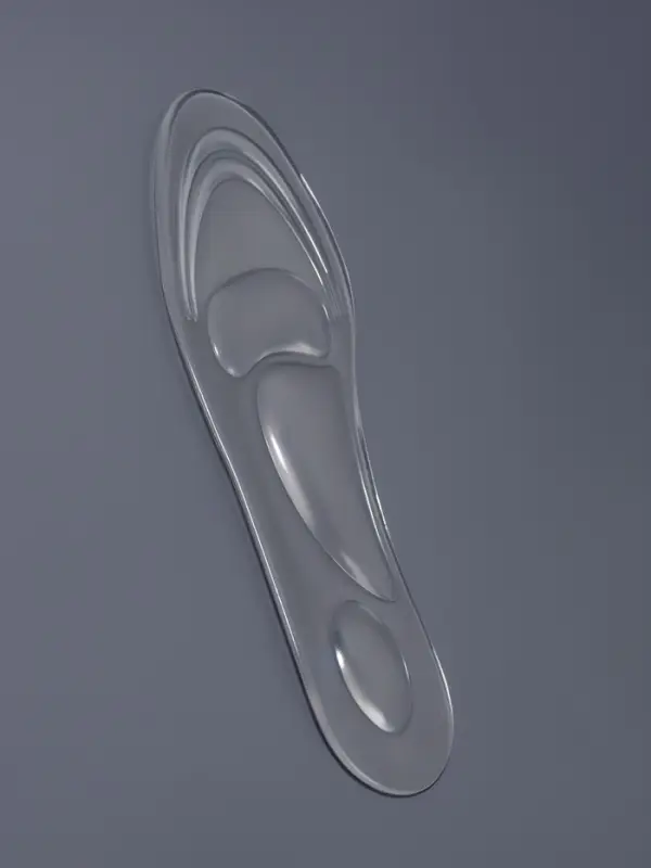 Стельки для обуви, универсальные, силиконовые, на клеевой основе, р-р RU до 47 (р-р Пр-ля до 46), 29.5 см, пара, прозрачные