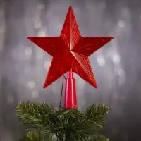 Светодиодная верхушка на ёлку &laquo;Звезда красная&raquo;, 15 см, 10 LED, 220 В, свечение красное