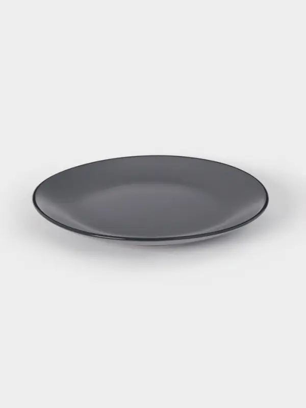 Тарелка Доляна &laquo;Ваниль&raquo;, d=27 см, керамика, серая