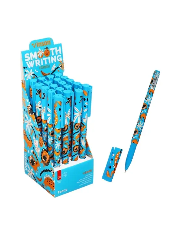 Ручка шариковая масляная 0.7 мм, корпус софттач с рисунком «Vinson» синяя Ручка шариковая масляная 0.7 мм, корпус софттач с рисунком «Vinson» синяя