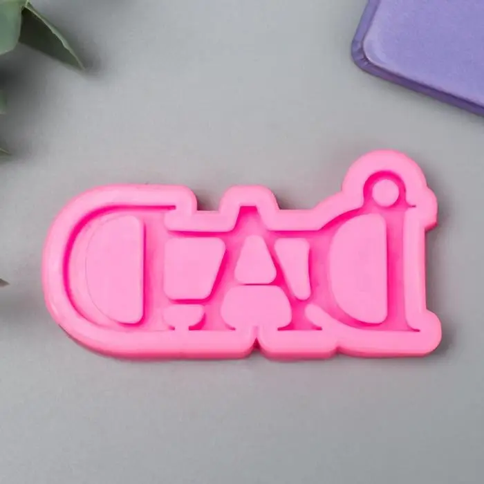 Силиконовый молд, форма для заливки «Надпись: Dad», 1×8×4.1 см Силиконовый молд, форма для заливки «Надпись: Dad», 1×8×4.1 см