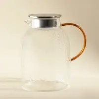 Кувшин SL Home Weath, 1.2 л, жёлтая ручка, стекло, прозрачный