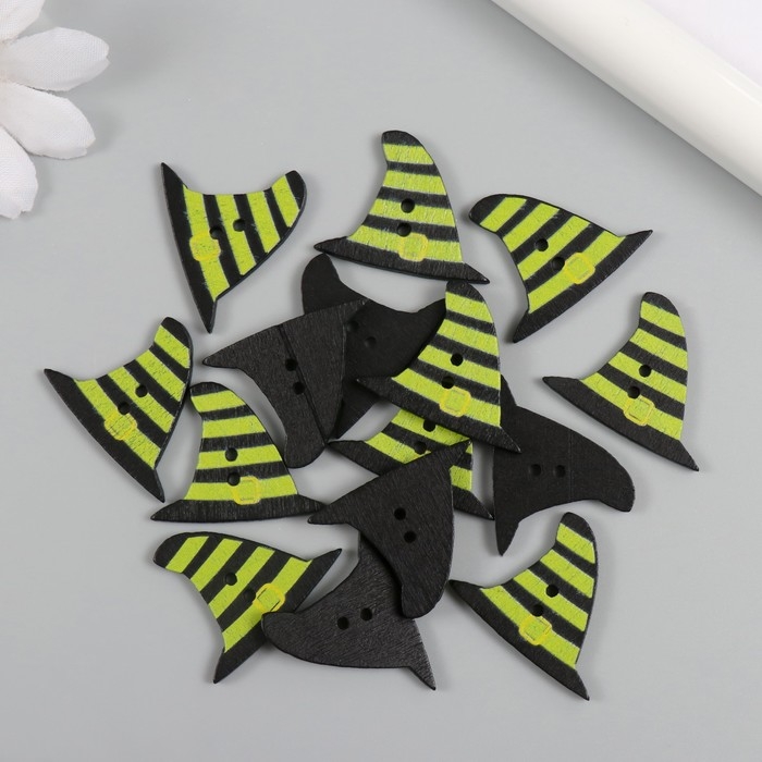 Пуговицы дерево для творчества 2 прокола Пуговицы дерево для творчества 2 прокола "Ведьмин колпак" набор 15 шт 2,4х2,9 см