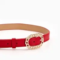 Ремень жен 04-01-01-01, Июнь2503, 2,5*0,3*110 см, без винта, пряж золото, 1 прокол, красный 109031 Ремень жен 04-01-01-01, Июнь2503, 2,5*0,3*110 см, без винта, пряж золото, 1 прокол, красный 109031