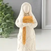 Фигурка гипс &laquo;Берегиня Материнской земли&raquo;, 13 см, белая с золотом