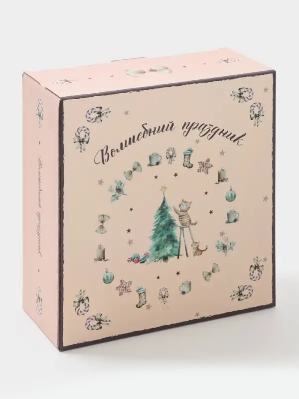 Блинница новогодняя Доляна «Волшебный праздник», 23.5×9.7 см, доломит, белая Блинница новогодняя Доляна «Волшебный праздник», 23.5×9.7 см, доломит, белая