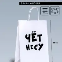 Пакет подарочный бумажный &laquo;Чёт несу&raquo;, 24&times;14&times;28 см