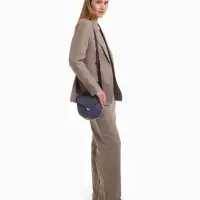 Сумка женская мессенджер TEXTURA на клапане, 17&times;10&times;18 см, синяя